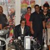 Amitabh visits the sets of reality show X Factor India to promote his film Aarakshan at Filmcity, Mumbai