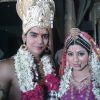 Gurmeet Choudhary and Debina Bonnerjee from the sets of Ramayan