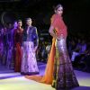 Models showcasing designer J J Valaya's creations at the  Synergy one Delhi Couture Week,in New Delh