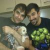 Karan Singh Grover : Karan Singh Grover with his brother Ishmeet & his dog Breezer