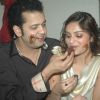 Rahul Mahajan feeding birthday cake to his wife Dimpy