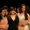 Bipasha with her mother Mamta Basu on the ramp for Neeta Lulla Show at the IIJW 2011 at Grand Hyat
