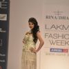 Model display the designer Rina Dhaka's collection during the first day of Lakme fashion week winter/festive 2011, in Mumbai. .
