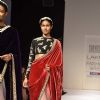 Model display creations by designer Sabyasachi during Lakme Fashion Week Day 3 in Mumbai. .