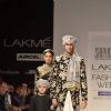 Models display creations by designer Sabyasachi during Lakme Fashion Week Day 3 in Mumbai. .