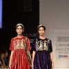 Models display creations by designer Sabyasachi during Lakme Fashion Week Day 3 in Mumbai. .