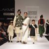 Models display creations by designer Sabyasachi during Lakme Fashion Week Day 3 in Mumbai. .
