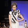 Model walk the ramp for Debarun show at Lakme Fashion Week Day 3 in Mumbai. .