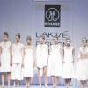 Model displays designer Rehane's creation during the Lakme Fashion Week Day 4 in Mumbai. .