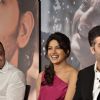 Karan Johar with Priyanka Chopra at Agneepath Trailer Launch Event. .