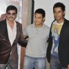 Aamir, Jimmy and Randeep unveils Saheb Biwi Aur Gangster music album at Sea Princess,Juhu in Mumbai