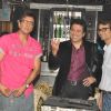 Govinda and Javed Jaffrey on the location of film 'Loot' at Chandivali