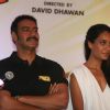 Ajay Devgn and Lisa Haydon at Film 'Rascals' music launch at Hotel Leela in Mumbai