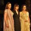 Hema Malini and Esha Deol walks on the ramp for Neeta Lulla Show at India Bridal week 2011 Day 4