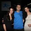 Hanif, Shama and Karishma at Mikey Mc Cleary's THE BARTENDER music album launch at Blue Frog
