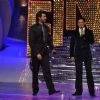 Shah Rukh Khan and Hrithik Roshan at the finale of Just Dance at Filmcity, Mumbai