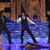 Shah Rukh Khan, Ayushmann and Hrithik Roshan at the finale of Just Dance at Filmcity, Mumbai