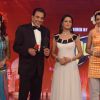 Dharamji with Rashmi Desai, Dipika Samson and Vaishnavi Dhanraj on India's Got Talent 3 Grand Finale