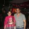 Suniel Shetty with wife grace Sanjay Dutt's Mata Ki Chowki in Bandra