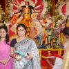 Kajol Devgn with Tanisha at Sarbojanin Durga Puja in North Bombay
