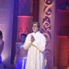 Amitabh Bachchan performs during the launch of album 'Shri Hanuman Chalisa' in Mumbai