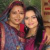 Samta Sagar with Priyanka Mishra on last day shoot of Chhoti Bahu