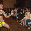 Sonam Kapoor enjoying the African dance performances at new range launch of Spice Mobiles in Mumbai