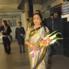 Asha Bhosle arrived from London after attending the Asian awards function at Chatrapati Shivaji