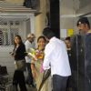 Asha Bhosle arrived from London after attending the Asian awards function at Chatrapati Shivaji Inte