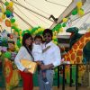 Ashish Chowdhry with wife and kid at Sanjay Dutt and Manyata Kids 1st Birthday
