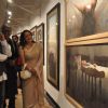 Hema Malini inaugurate Painting exhibhition by artist Sudip Roy at Jehangir Art Gallery