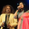 Hariharan with Kavita Krishnamurthy performing at Music Heals Concert held at Andheri Sports Complex