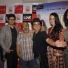Saurabh Shukla with Vinay and Neha promote their film 'Pappu Can't Dance Saala' at Riyaj Ganji Libas