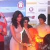 Shah Rukh Khan, Priyanka Chopra, Farhan Akhtar, Ritesh Sidhwani at Oberoi Mall for Don 2's game laun