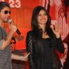 Shahrukh  Khan and Priyanka Chopra  at Reliance Airport Metro Line,New Delhi Station to promote their film