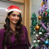 Sonam Kapoor celebrating Christmas and posing with Christmas theme