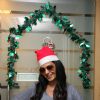 Veena Malik celebrating Christmas and posing with Christmas theme