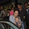 Sanjay Dutt along with his wife Manyata and two kids snapped at Mumbai International Airport