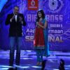 Sanjay Dutt with Sunny Leone on the sets of Bigg Boss Season 5