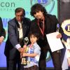 Sonu Niigam with son Nevaan Niigam at 18th LIONS GOLD AWARDS at Bhaidas Hall in Mumbai