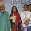Shabana, Javed Akhtar and Gulshan pose during the DVD launch for Hindi film "I am Kalam" in Mumbai