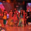 Sushmita Sen with daughters as the show stopper for Nishka Lulla on Day 3 at India Kids Fashion Show. .