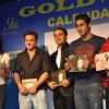 Tulip, Prateik, Shazahn and Sohail Khan at Gold Gym 2012 calendar launch in Bandra, Mumbai