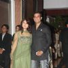 Keerti & Sharad Kelkar at Ritesh & Genelia Sangeet ceremony at Hotel TajLands End in Mumbai