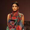 A model displays a creation by designers Pankaj and Nidhi at the Wills Lifestyle India Fashion week 2012,in New Delhi on Friday. .