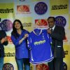 Shilpa Shetty and Rahul Dravid during the unveiling of the Rajasthan Royals Jersey at JW Marriott Hotel in Mumbai