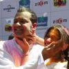 Rahul Mahajan and Dimpy at Zoom Holi bash