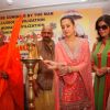 Zeenat Aman and Priti Jhangiani with Jagat Guru Shankaracharya at the launch of film & Vishwa Manav Jagran Manch a NGO in Mumbai