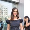 Sonam Kapoor launches Loreal Paris new product Fall Repair 3X at BIG BAZAAR in Mega Mall, Mumbai