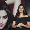 Sonam Kapoor launches Loreal Paris new product Fall Repair 3X at BIG BAZAAR in Mega Mall, Mumbai